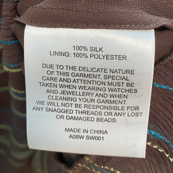 Karen Millen Embroidered 100% Silk Tiered Midi Skirt - Picture 7 of 7